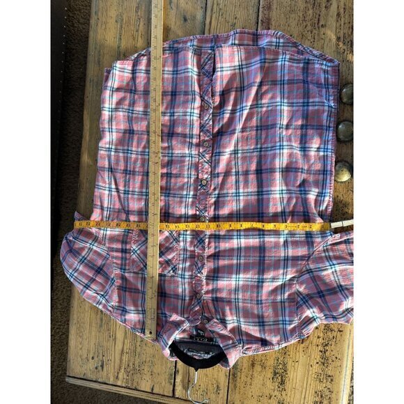 21 Men Men's Pink Shirt Size‎ XL plaid button down long sleeve collared cotton - Picture 6 of 7